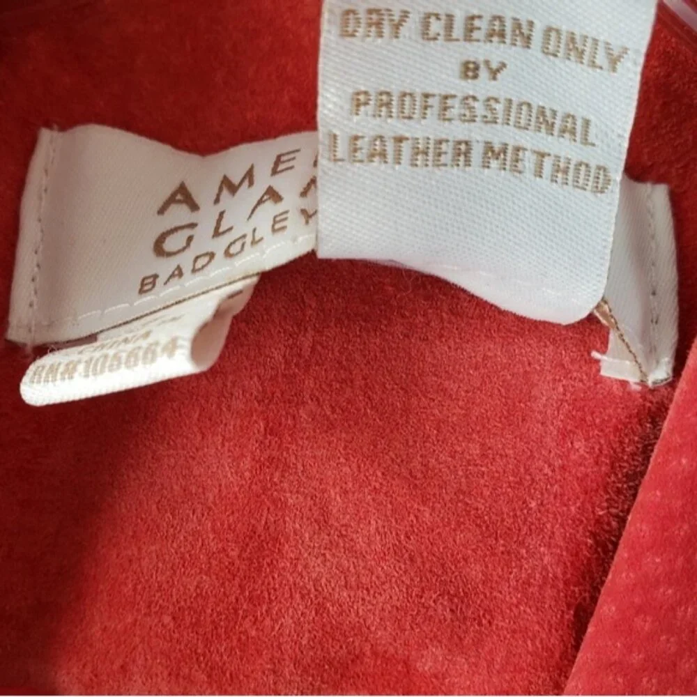 Badgley Mischka American Glamour Leather Open Front Biker Jacket size S